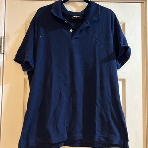 NWOT Express Men's Deep Blue Polo Shirt